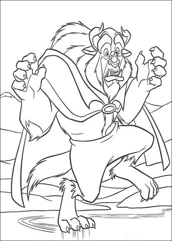 Beast is confused Coloring page