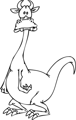 Confused Dragon Coloring page