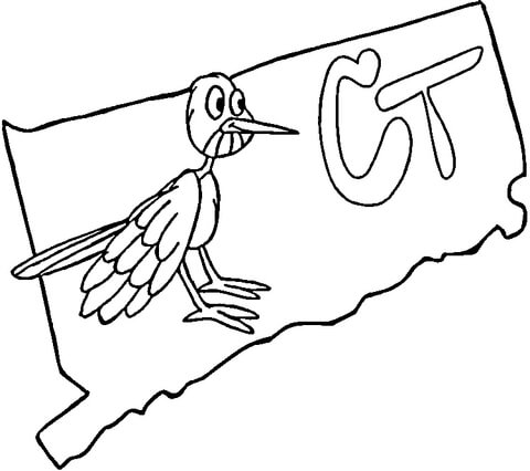 Map of Connecticut Coloring page