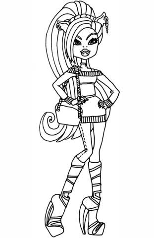 Cool Clawdeen Coloring page