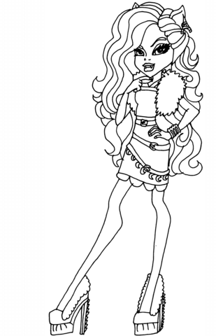 Cool Clawdeen Wolf Coloring page