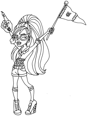 Cool Ghoulia Coloring page