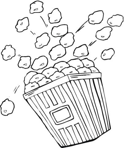 Bag of popcorn Coloring page