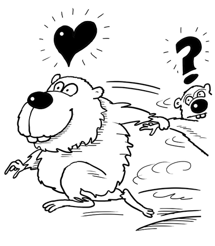 Couple Of Hamsters Are Running Away  Coloring page