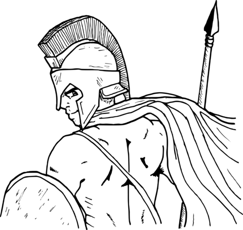 Courage Soldier Coloring page