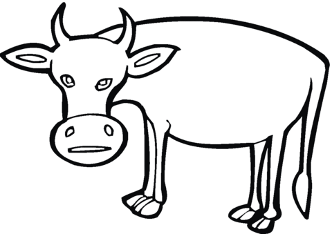 Funny Cow Coloring page