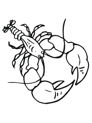 Crayfish with Big Claws Coloring page