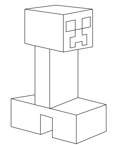 Creeper from Minecraft Coloring page