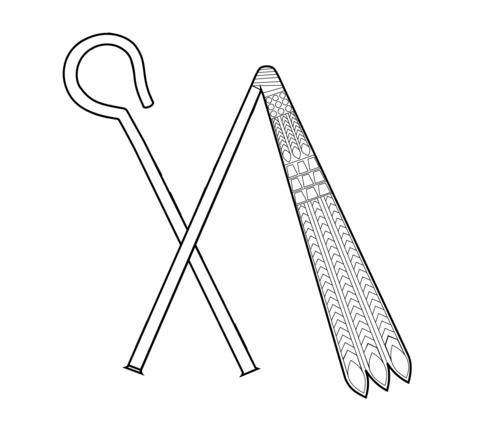 Crook And Flail Coloring page