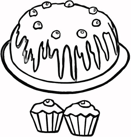 Cupcakes Coloring page