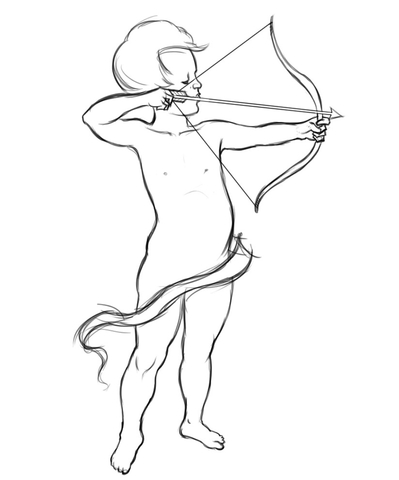Cupid with Bow and Arrow Coloring page