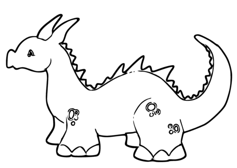 Cute Baby Dragon Coloring page