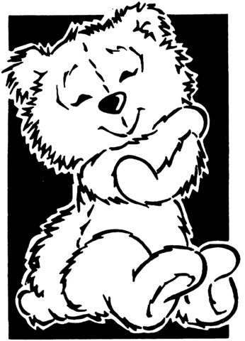 Cute Bear Coloring page