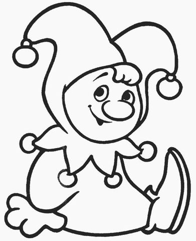 Cute Clown  Coloring page