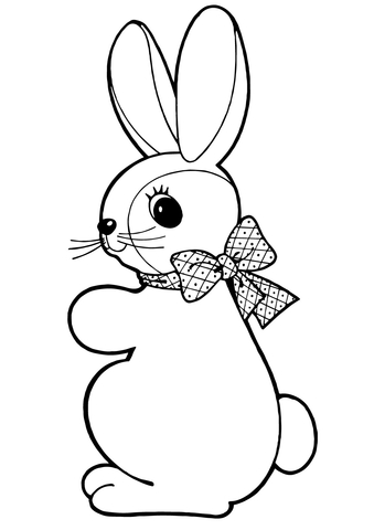 Cute Easter Bunny Coloring page