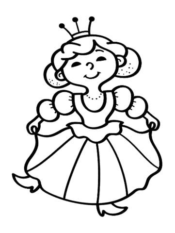 Happy Princess  Coloring page