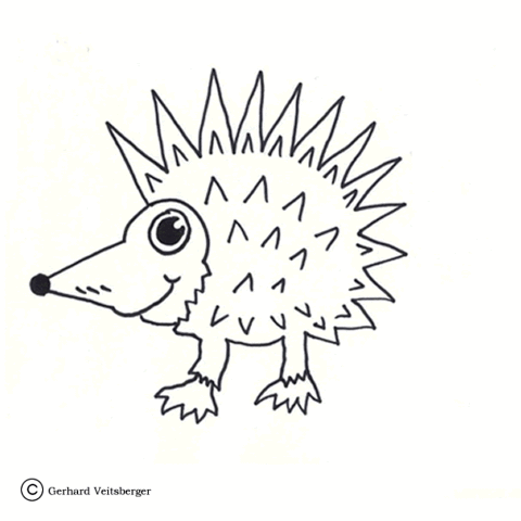 Cute Hedgehog  Coloring page
