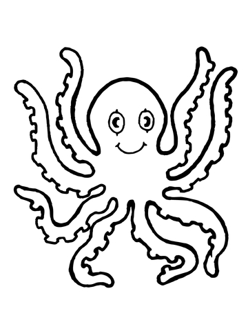 Cute Octopus Coloring page