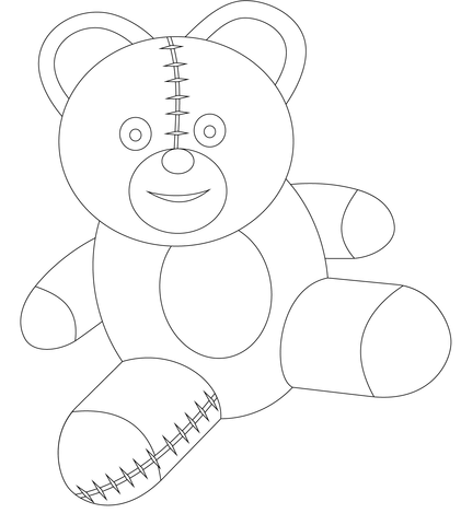 Cute Teddy Bear Coloring page
