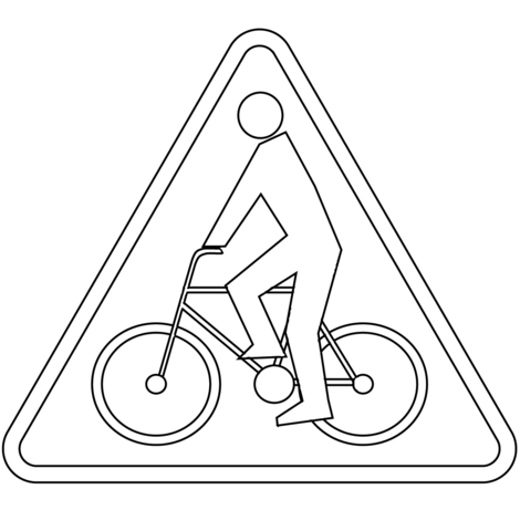 Cyclists A-24 Coloring page