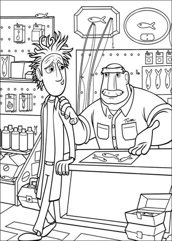 Dad And Son  Coloring page