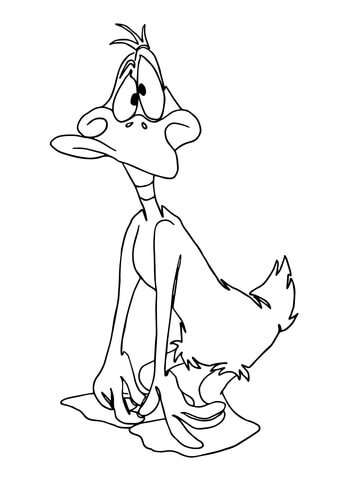 Daffy Duck is Confused Coloring page