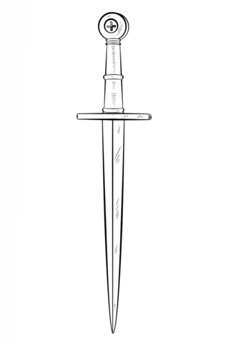 Dagger Coloring page