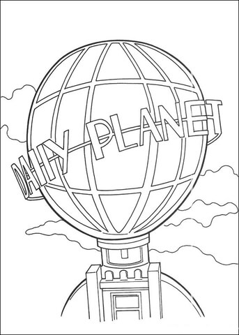 The Daily Planet globe Coloring page