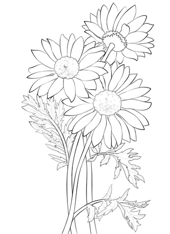 Daisy is Waiting in her Flowery Dress Coloring page