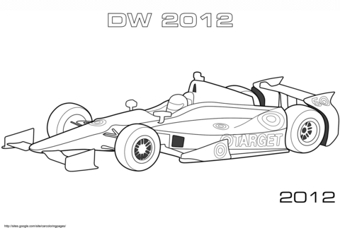 Dallara Dw12 Indy Car Coloring page