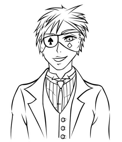 Damian Card OC by Sugarcoatedlollipops Coloring page
