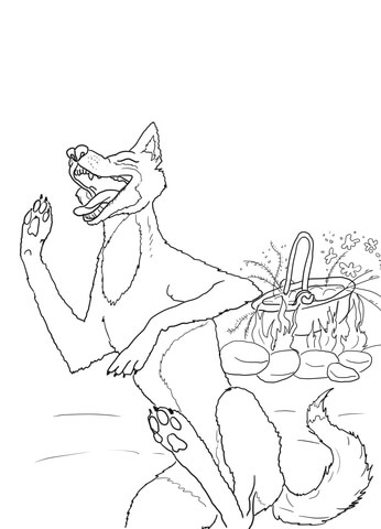 Dancing Dingo from Wombat Stew Coloring page