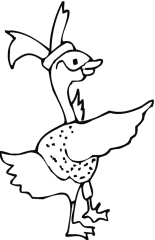 Dancing Goose Coloring page