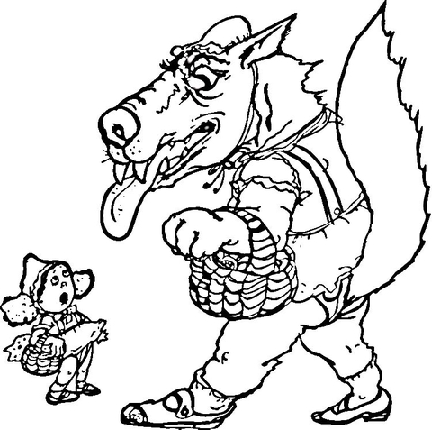 Dangerous Wolf  Coloring page