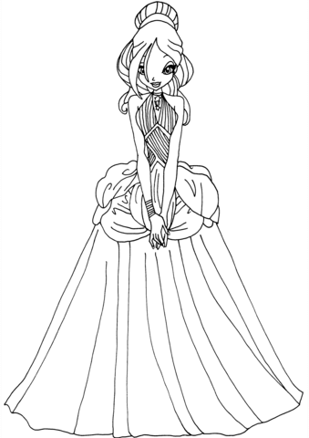 Daphne in a Dress Coloring page