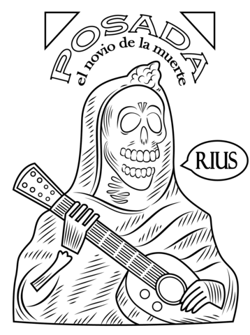 Day of the Dead Coloring page