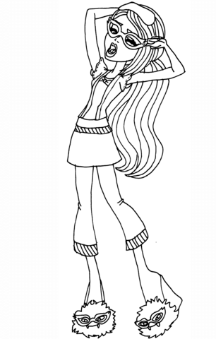 Dead Tired Ghoulia Yelps Coloring page