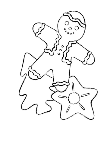 Decorating Christmas Cookies Is Fun  Coloring page