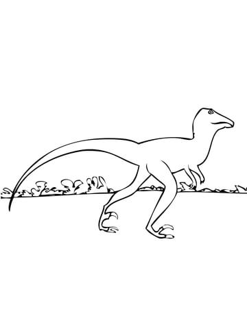 Deinonychus Cretaceous Period Dino Coloring page