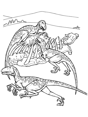 Deinonychus Dinos Coloring page
