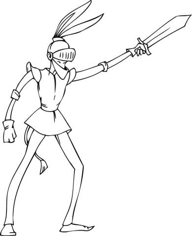 Democrat in a Knight Suit During American Political Election Coloring page