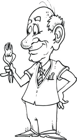 Dentist Caricature Coloring page