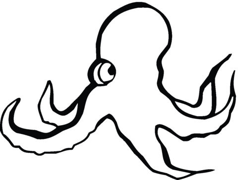 Octopus 4 Coloring page