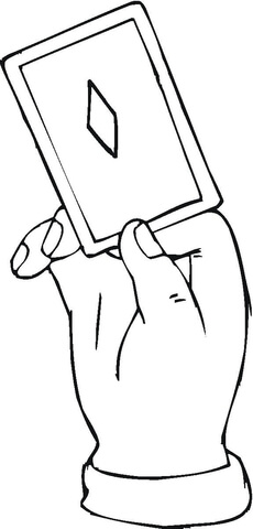 Diamonds Card  Coloring page