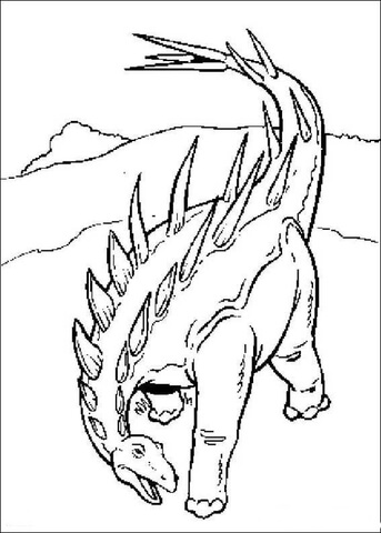Armored Dinosaur Coloring page