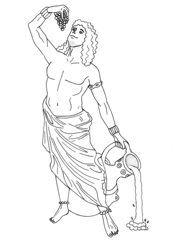 Dionysus  Coloring page