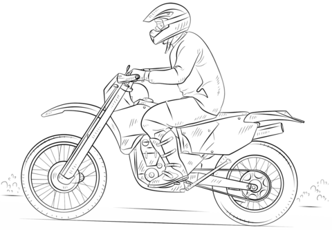Dirt Bike Coloring page