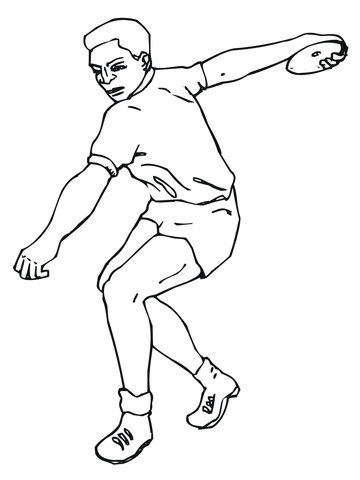 Discus Thrower Coloring page