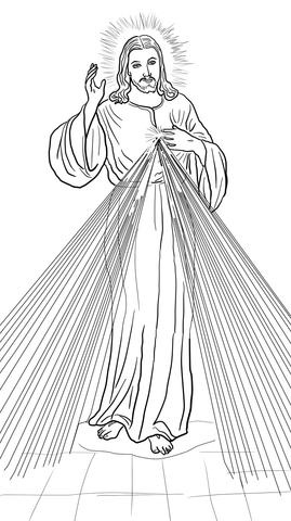 Divine Mercy Coloring page