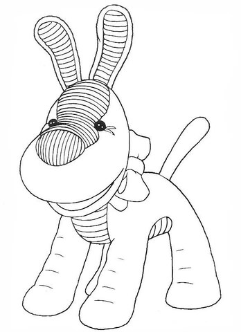 Rag Dog Toy Coloring page